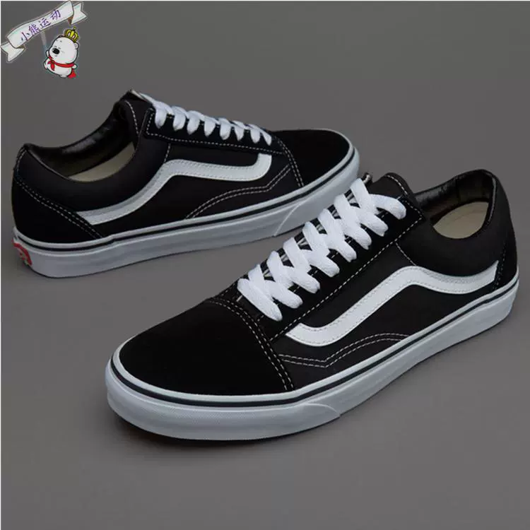 Vans Vans Old Skool Đôi màu đen và trắng cổ điển Đôi giày trượt thấp VN-0D3HY28 - Dép / giày thường