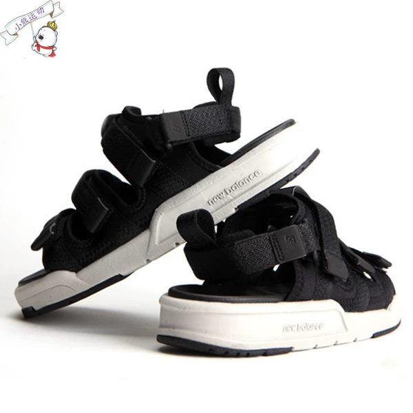 NEW BALANCE NB dép dép màu đen và trắng Velcro nam giới và phụ nữ