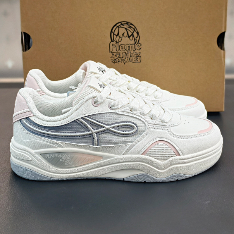 Anta Flame Women's Sneakers Spring Low-Top Thick-Soled Height-Increasing Versatile Shock-Absorbing Lightweight Casual Shoes 122628094