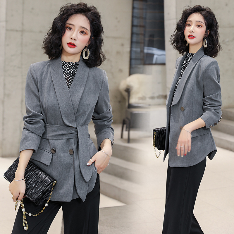 Personality Fashion Trends Long Sleeves Suit Year Spring Medium Long Version Elegant Temperament Women's Clothing Sweet 2020 Spring