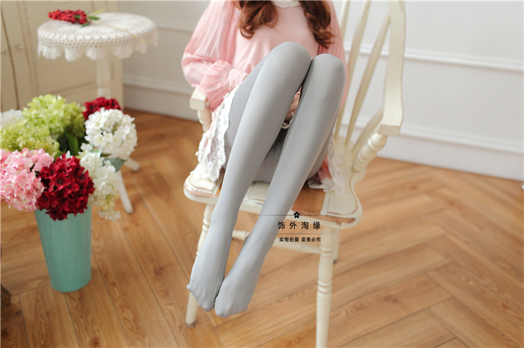 Mùa xuân và mùa thu nhung dày chống móc da lụa màu xám vớ thịt nữ mỏng phần chân mỏng vớ đẹp quần tất siêu dai