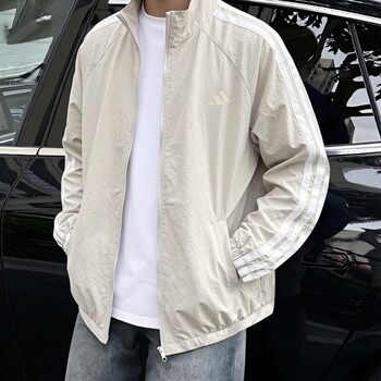 Adidas men's fall windproof stand collar sports jacket