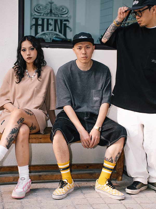 Double-Headed Swallow Ekhlas Tattoo West Coast Military American Street Style Multi-Pocket Painter Workwear Denim Shorts Double-Headed Swallow Ekhlas Tattoo West Coast Military American Street Style Multi-Pocket Painter Workwear Denim Shorts