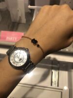 TOUS Spanish peach bear faceted black onyx small bear bracelet