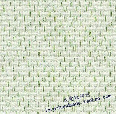 Korean orange edge 14CT green bright silk Bright silk green cross-stitch cloth