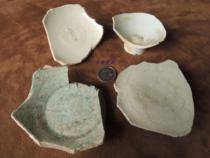 Song Dynasty Hutian kiln shadow celadon sheet specimen set SHT011