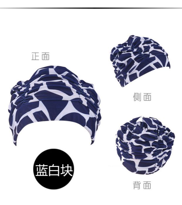Vải thời trang Hàn Quốc xếp li kích thước lớn XL dài tạo bọt vải mùa xuân mũ bơi unisex mũ bơi mùa xuân nóng mũ bơi lining