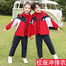 Primary school uniforms three-piece spring and autumn winter clothes new warm sets kindergarten uniforms childrens class uniforms