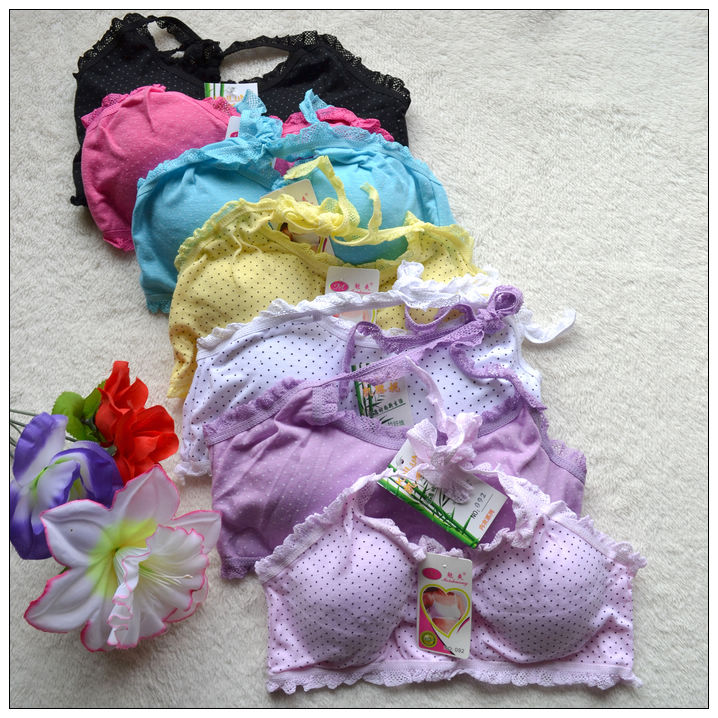 Manufacturer clear cabin special price cute girl underwear student vest type pure cotton no steel ring