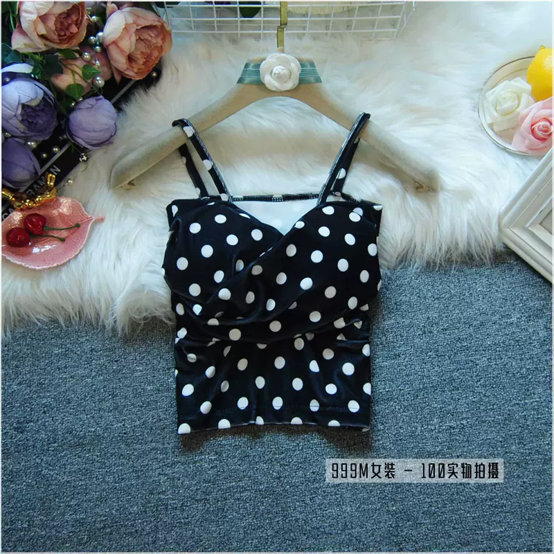 Mặc vest mùa hè thời trang mới áo sơ mi nữ ngắn phần eo eo vàng nhung hoang dã - Áo ba lỗ