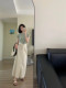 Star diary white kink high waist temperament suit dress women summer new slim mid-length skirt