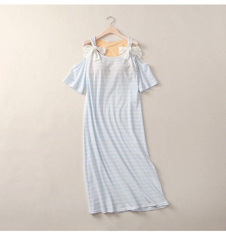 Áo quây cotton gợi cảm có thể mặc nơ với áo độn ngực ngắn ngủ mùa hè tay ngắn mặc đồ ngủ tại nhà dịch vụ mặc áo ngực không mặc đầm nhung đẹp