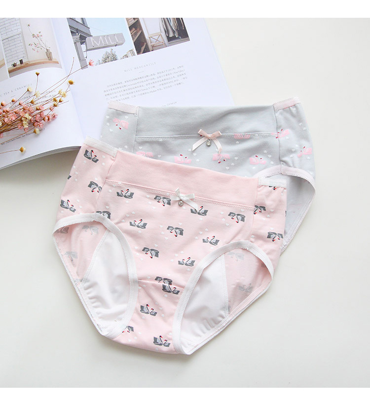 Tóm tắt sinh lý thoải mái Cotton Tóm tắt eo của phụ nữ Túi hông quần lót nữ lưng bản cao cấp