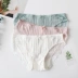 3 gói đồ lót nữ liền mảnh cotton đẹp, quần sịp cạp trễ, quần short cotton nơ ren xinh xắn - Giống cái Giống cái