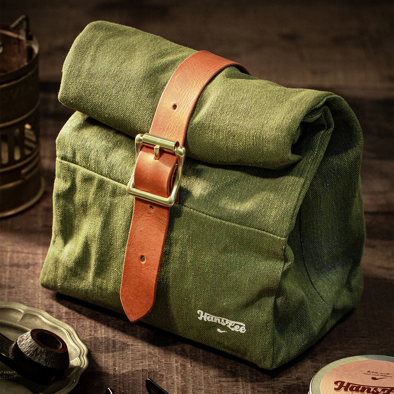 Original Han Dynasty Multi-Pocket Canvas Functional Pipe Storage Bag, Multi-Pocket Handmade Old Cloth Double-Layer Toiletry Bag, Fruit Bag