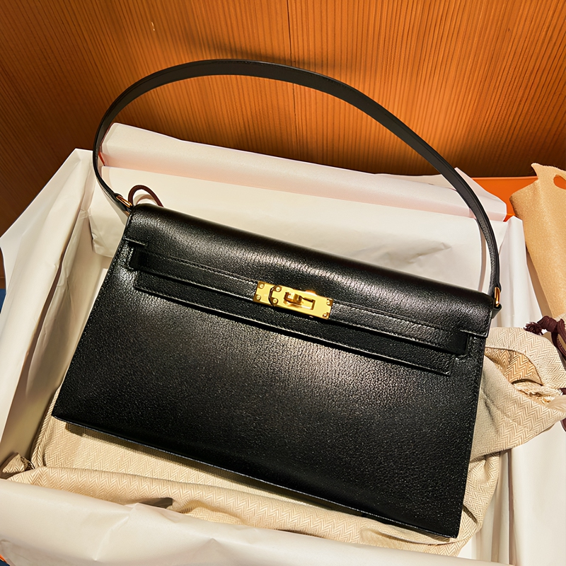 Imported Goatskin Underarm Bag 2026 Fashionable New Style Pure Handmade Wax Thread Clutch Kelly Bag Single Shoulder Small Square Bag Imported Goatskin Underarm Bag 2026 Fashionable New Style Pure Handmade Wax Thread Clutch Kelly Bag Single Shoulder Small Square Bag