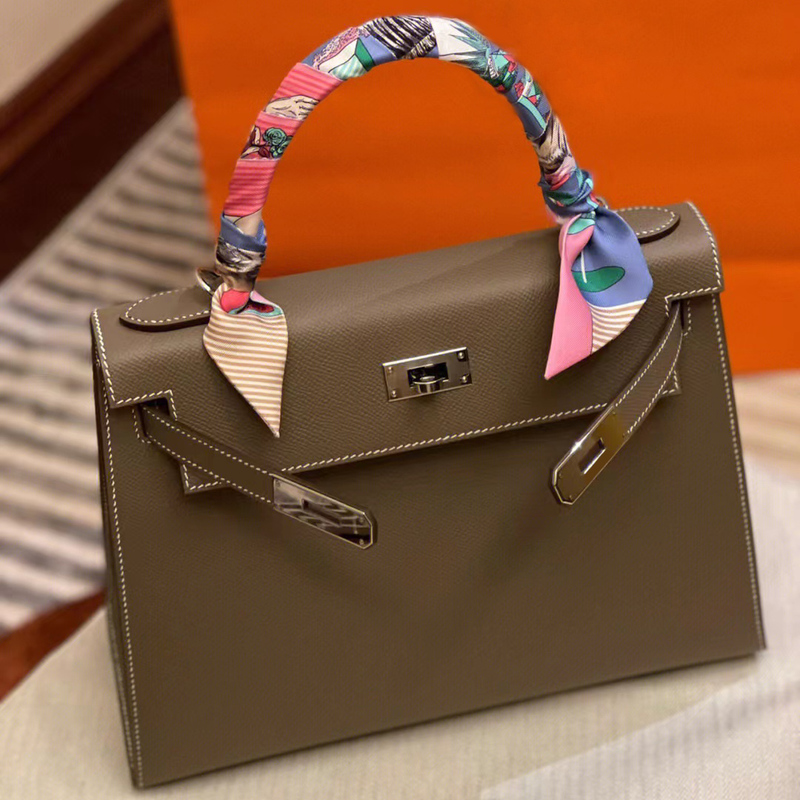 2026 New Model Handmade Wax Thread Outer-Stitched Kelly Bag Second Generation Palm Print Mini Ep Leather 25cm Handbag Shoulder Bag 2026 New Model Handmade Wax Thread Outer-Stitched Kelly Bag Second Generation Palm Print Mini Ep Leather 25cm Handbag Shoulder Bag