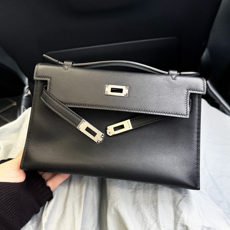 New Imported Swift Cowhide First-Generation Kelly Bag Second-Generation Handmade Wax Thread 2026 Fashion Handbag for Women