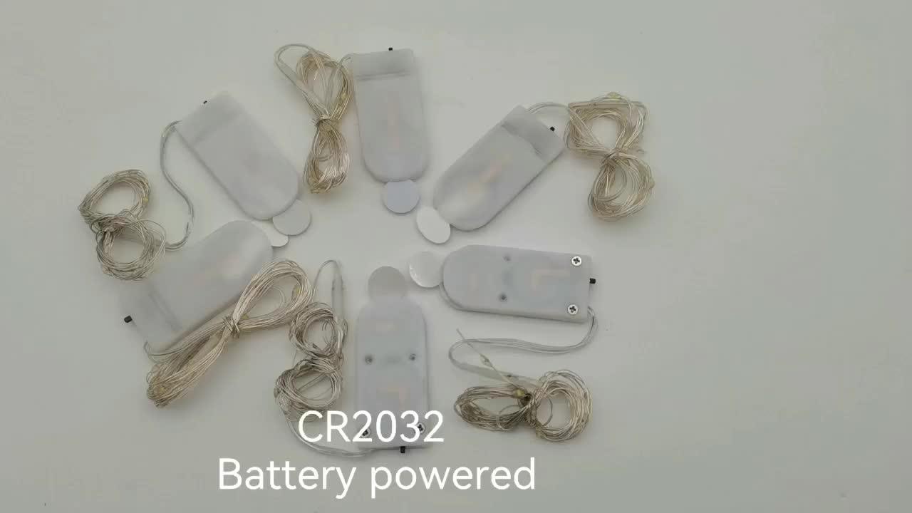 2m 20leds Cr2032 Battery Operated Decor Festival Mini Micro Copper Wire Light Lampe Indoor Fairy