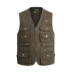 Bố tải nhiều túi cotton nam vest bình thường mùa xuân và mùa thu vest mỏng vest trung niên áo ghi lê nam Áo vest cotton