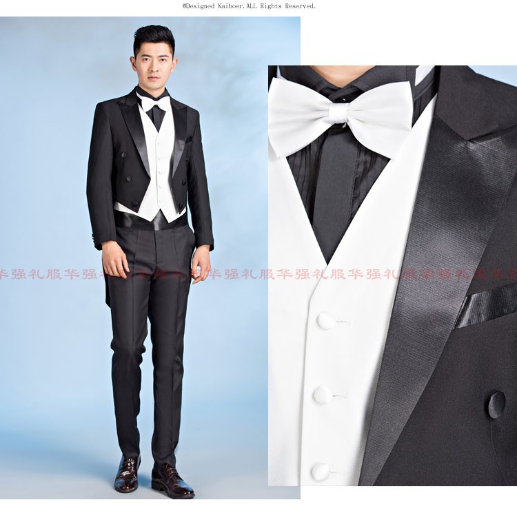 Trang phục nam tuxedo Váy cưới ba mảnh Kích thước lớn Trang phục phù hợp với trang phục nam Suit phù hợp với trang phục mùa hè quần kaki nam đẹp