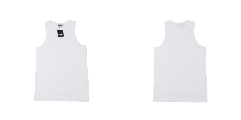 KISSNATE cotton đường phố cao màu rắn chia ngắn phía trước dài cộng với dài nam và nữ thể thao vest thể thao đáy áo áo ba lỗ nam đẹp