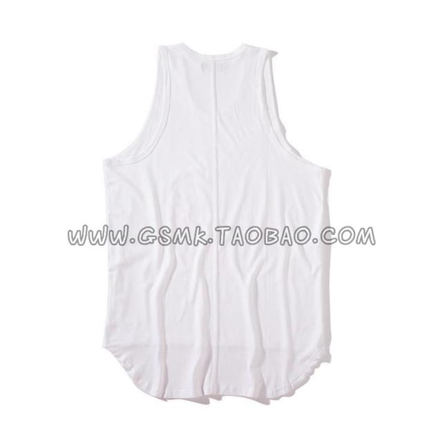 KISSNATE cotton đường phố cao cotton dài trước khi ngắn hem dài uốn cong vest nam KANYE các kiểu áo ghi lê nam