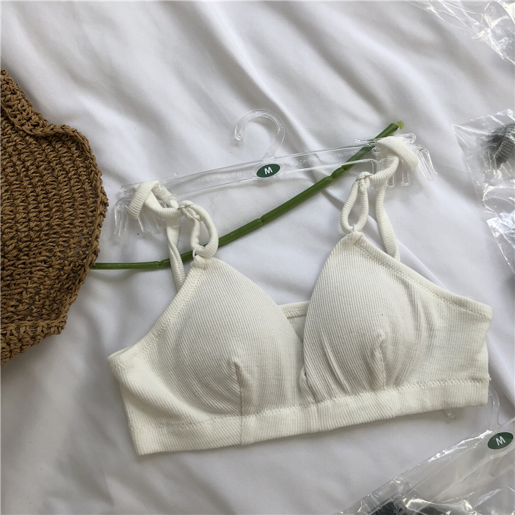 Váy hè 2018 Không vòng thép mảnh tam giác cúp co giãn quấn áo ngực bikini nhiều màu thành đồ tắm biển nữ