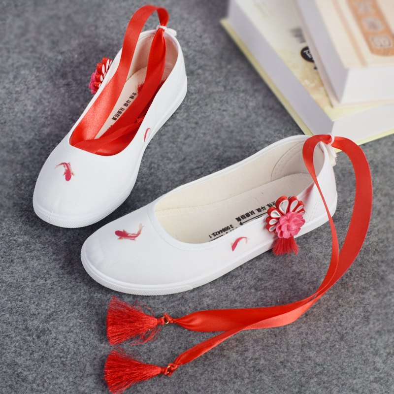 Giày nữ giày vải phong cách dốc cổ với giày Hanfu kiểu Trung Quốc giầy dép juno