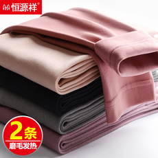 Кальсоны 恒源祥秋裤女保暖裤内穿无痕自发热加绒紧身德线裤高腰打底冬季