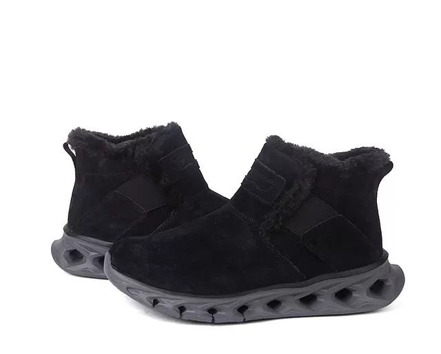 Angshan OFFSUN 81145 Men's Winter Leather Gmao Outdoor Climbing Tours Leisure Bodybuilding Shoes Cotton Boots