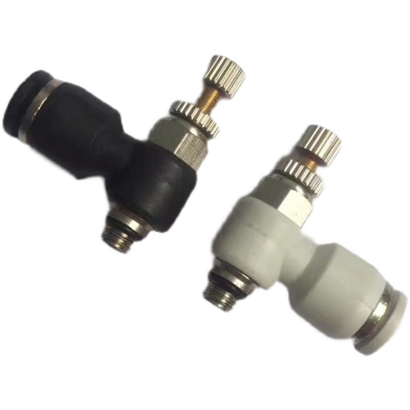 High quality pneumatic component fast joint throttle valve PU air pipe fast plug gas tube gas tube speed control valve SL4-m5