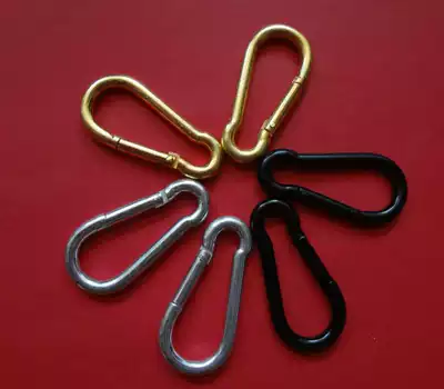 Gold safety buckle Connecting buckle Movable buckle Spring hook Black opening ring Carabiner keychain 4 5 6 8 10