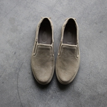 2021 autumn new mens shoes breathable casual shoes Japanese retro loafers cattle anti-velvet leather lazy shoes tide shoes