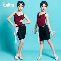 Lolita 2021 new dance suit teenage girl Latin dance suit practice Costume Performance Wear with a Ribbon
