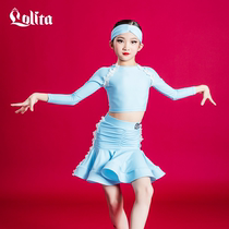 Lolitas new Latin dance suit children practice the Latin girls spring and summer long sleeve performance outfit suit