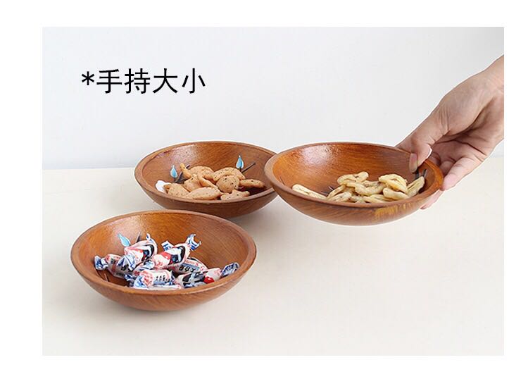 Zakka Nhật Bản phong cách vẽ tay bằng gỗ tròn trái cây sấy khô Teahouse cafe nhà bằng gỗ món ăn món kẹo - Tấm khay trà gỗ đẹp