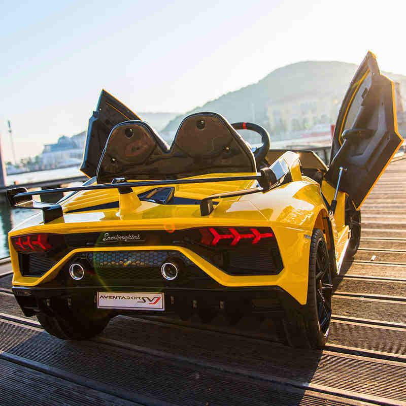 Lamborghini children's electric car oversized four-wheel remote control baby car child toy car can sit in a sports car
