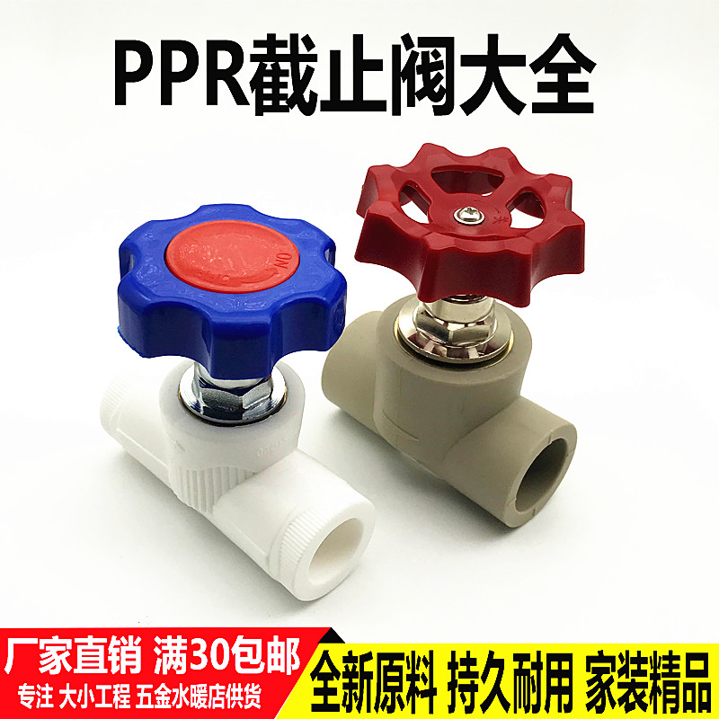 PPR stop valve 4 points 6 points 1 inch lifting valve 20 25 32 63 valve switch gate valve PPR pipe fittings