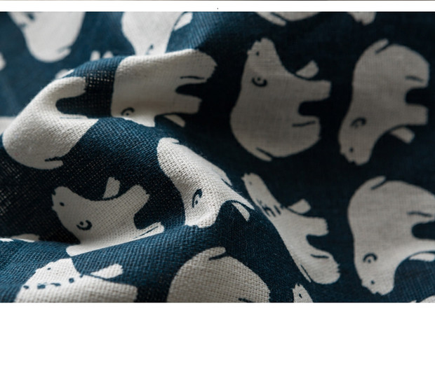 Nhật Bản và Hàn Quốc Chất liệu cotton lanh hoạt hình phong cách handmade dày khăn trải bàn gối sofa vải rèm dày vải rách - Vải vải tự làm vải bố cotton