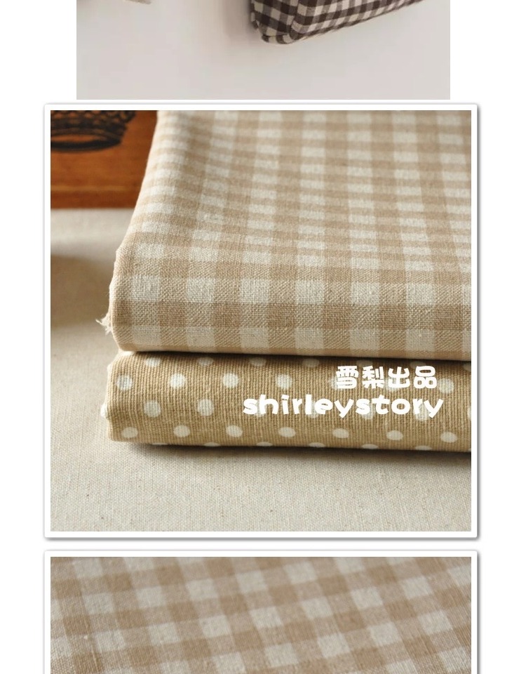Vải lanh cotton Nhật Bản và Hàn Quốc phong cách handmade Tự làm gối khăn trải bàn sofa vải kẻ sọc in vải thô vải thô mềm