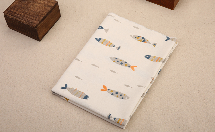 Chất liệu vải cotton cotton Nhật Bản và phong cách đầy màu sắc cá gối gối khăn trải bàn handmade vải sofa tự làm vải lanh giá 1 cây vải cotton