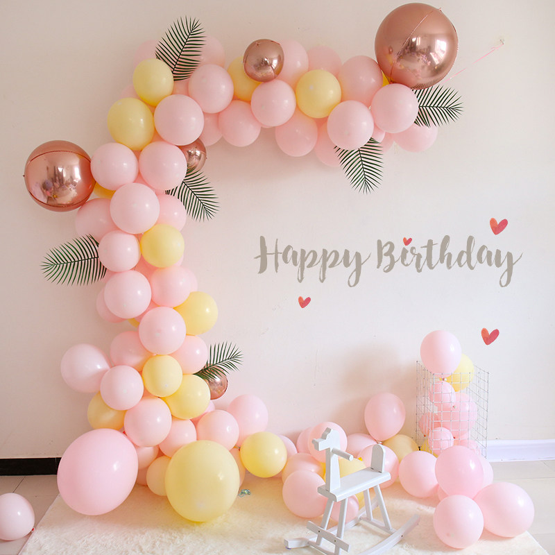 Macarons Balloon Chain Children Birthday Background Wall Scene Arrangement Opening Wedding Wedding House Tennis Red Ins Decoration