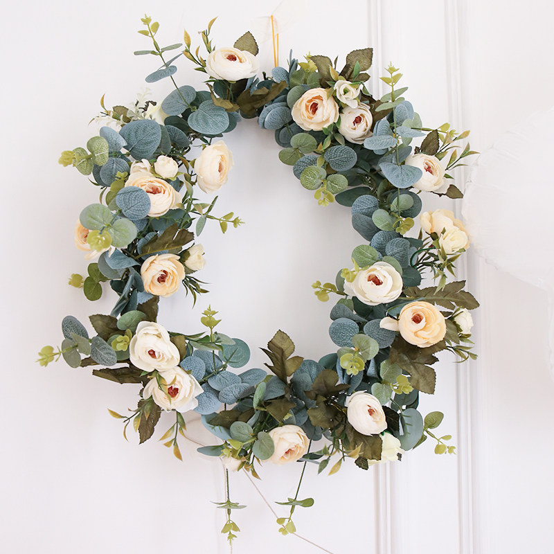 Sen Ensemble Pure Handmade Weave Flower Ring Birthday Decoration Hem Pendant room Placement Hotel Living Room Dress props