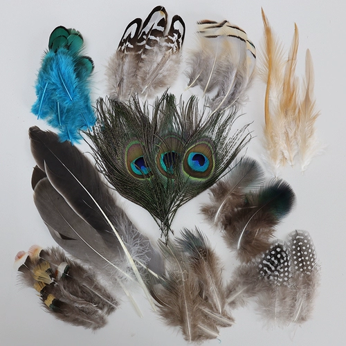 Сделай сам белые перья дикие куриные перья и газоновые перо