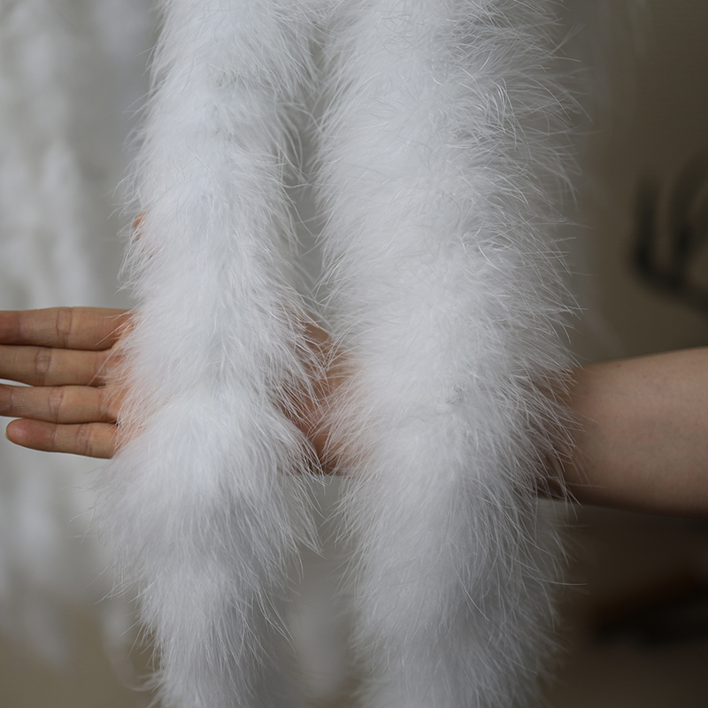 Various Thickened White Feather Strips, Turkey Feather Scarves, Feather Velvet Strips, Fur Feather Clothing Accessories, Feather Materials