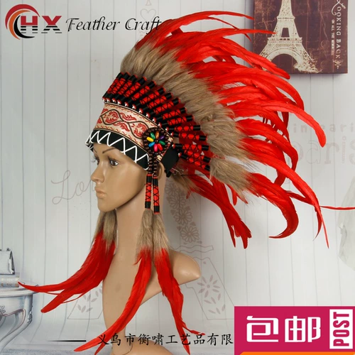 Аксессуар для волос, красная шапка, xэллоуин, косплей, набивка пером