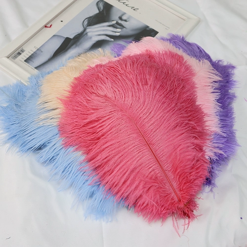 Страусиное перо 25-30 см интернет-знаменитости фотосессия перо настенный якорь фон настенный материал аксессуары свадебная композиция из перьев