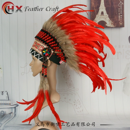 Аксессуар для волос, красная шапка, xэллоуин, косплей, набивка пером