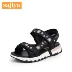 Safiya Sophia Thể thao mùa hè Gió Velcro Thêu Toe Wedge Sandals Phụ nữ Tide - Sandal Sandal